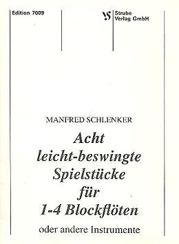 Manfred Schlenker Notenblätter 8 leicht beschwingte Spielstücke