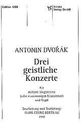 Antonín Dvorák Notenblätter 3 Geistliche Konzerte für mittlere Singstimme