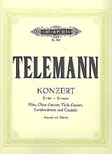 Georg Philipp Telemann Notenblätter Konzert E-Dur für Flöte, Oboe, Viola damore, Streicher und Cembalo
