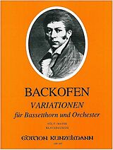 Johann Georg Heinrich Backofen Notenblätter Variationen