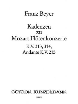 Franz Beyer Notenblätter Kadenzen zu Mozart Flötenkonzerten KV313, KV314, Andante KV215