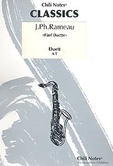 Jean Philippe Rameau Notenblätter 5 Duette für 2 Saxophone (A/T)