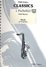 Johann Pachelbel Notenblätter 5 Duette für 2 Saxophone