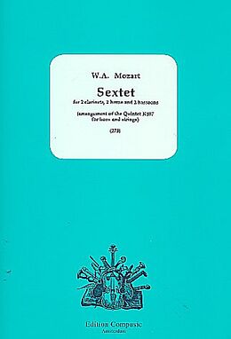 Wolfgang Amadeus Mozart Notenblätter Sextet KVfor 2 clarinets, 2 horns