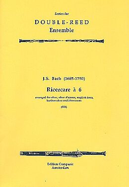 Johann Sebastian Bach Notenblätter Ricercare à 6 for oboe, oboe damore