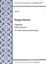 Biagio Marini Notenblätter 2 pieces (affetti musicali) for
