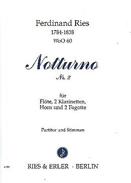 Ferdinand Ries Notenblätter Notturno Nr.2 für Flöte