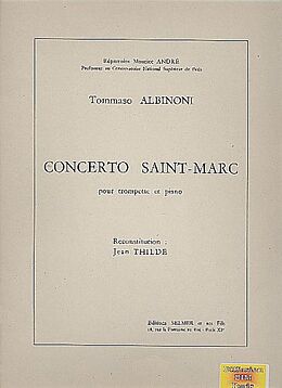 Tomaso Albinoni Notenblätter Concerto Saint-Marc si bemol majeur