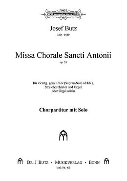 Josef Butz Notenblätter Missa Chorale Sancti Antonii