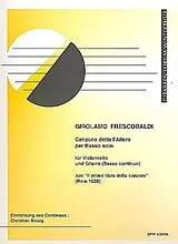 Girolamo Alessandro Frescobaldi Notenblätter Canzona detta laltera für