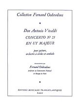 Antonio Vivaldi Notenblätter Concerto ut majeur no.23 pour guitare, orch. a cordes et cembalo