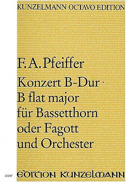 Franz Anton Pfeiffer Notenblätter Konzert B-Dur
