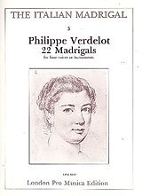 Philippe Verdelot Notenblätter 22 Madrigals
