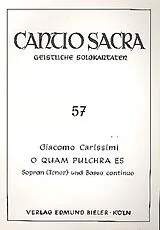 Giovanni Giacomo Carissimi Notenblätter O quam pulchra es
