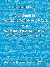 Leopold Mozart Notenblätter Notenbuch für Wolfgang Amadeus