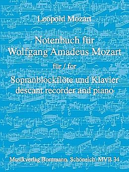 Leopold Mozart Notenblätter Notenbuch für Wolfgang Amadeus Mozart
