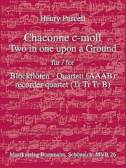 Henry Purcell Notenblätter Chaconne c-Moll für