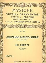 Giovanni Marco Rutini Notenblätter 6 sonate op.6 per cembalo