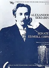 Alexander Skriabin Notenblätter Sonate es-Moll (1889)