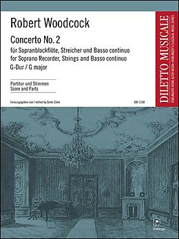 Robert Woodcock Notenblätter Konzert G-Dur Nr.2 für Sopranblockflöte