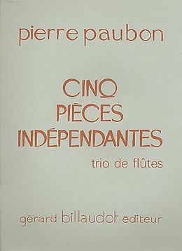 Pierre Paubon Notenblätter 5 pièces indépendantes pour trio