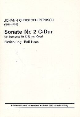 Johann Christoph Pepusch Notenblätter Sonate C-Dur Nr.2 für Trompete