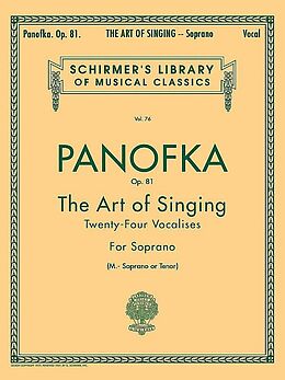 Heinrich Panofka Notenblätter The Art of Singing op.81