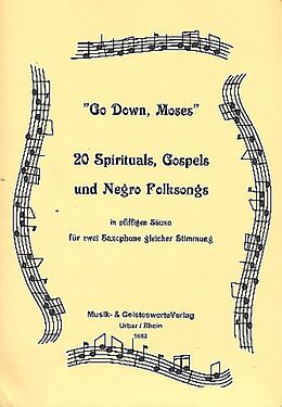  Notenblätter Go down Moses 20 Spirituals, Gospels