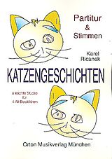 Karel Ricanek Notenblätter Katzengeschichten 6 leichte