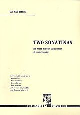Jan van Beekum Notenblätter 2 Sonatinas for 3 melody instruments