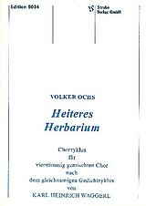 Volker Ochs Notenblätter Heiteres Herbarium Chorzyklus