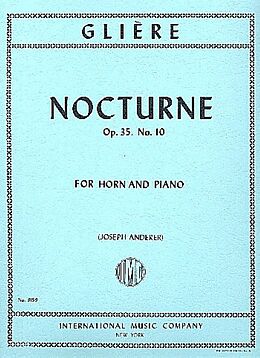 Reinhold Glière Notenblätter Nocturne op.35,10