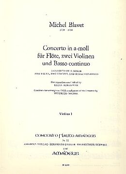 Michel Blavet Notenblätter Concerto a-Moll für Flöte