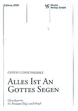 Gustav Gunsenheimer Notenblätter Alles ist an Gottes Segen Choralpartita