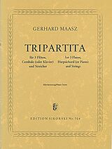 Gerhard Maasz Notenblätter Tripartita für 3 Flöten,Cembalo und Streicher