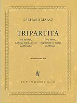 Gerhard Maasz Notenblätter Tripartita für 3 Flöten,Cembalo und Streicher