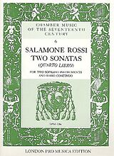 Salomon Rossi Hebreo Notenblätter 2 Sonatas vol.4 for 2 soprano