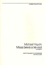 Johann Michael Haydn Notenblätter Missa brevis a 3 voci col organo