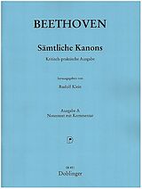 Ludwig van Beethoven Notenblätter Sämtliche Kanons Ausgabe A