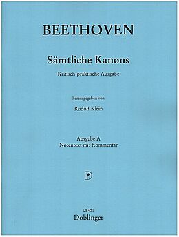 Ludwig van Beethoven Notenblätter Sämtliche Kanons Ausgabe A