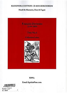 Francois Devienne Notenblätter Trio Nr.1 C-Dur