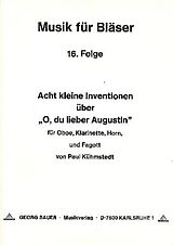 Paul Kühmstedt Notenblätter 8 kleine Inventionen über O du