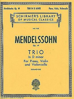 Felix Mendelssohn-Bartholdy Notenblätter Piano trio d minor op.49