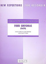 Bartolomeo Montalbano Notenblätter 4 Sinfonias (1629)