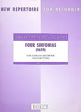 Bartolomeo Montalbano Notenblätter 4 Sinfonias (1629)