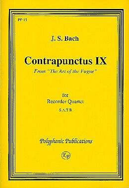 Johann Sebastian Bach Notenblätter Contrapunctus 4 from the Art of the Fugue