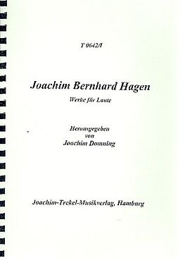 Joachim- Bernhardt Hagen Notenblätter Werke für Laute Band 1 (Reprint)