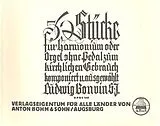 , Ludwig Bonvin Notenblätter 56 Stücke op.140