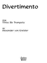 Alexander von Kreisler Notenblätter Divertimento for 3 Bb trumpets