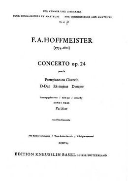 Franz Anton Hoffmeister Notenblätter Konzert D-Dur op.24